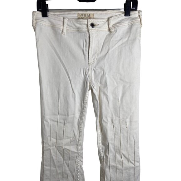 We the Free Free People white flare pleated white‎ jeans size 30 - Picture 3 of 7